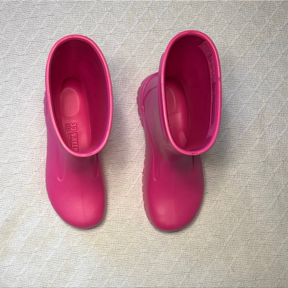 NWOB Birkenstock "Derry" Rain Boots Kids Size 2 in Neon Pink - Picture 14 of 14